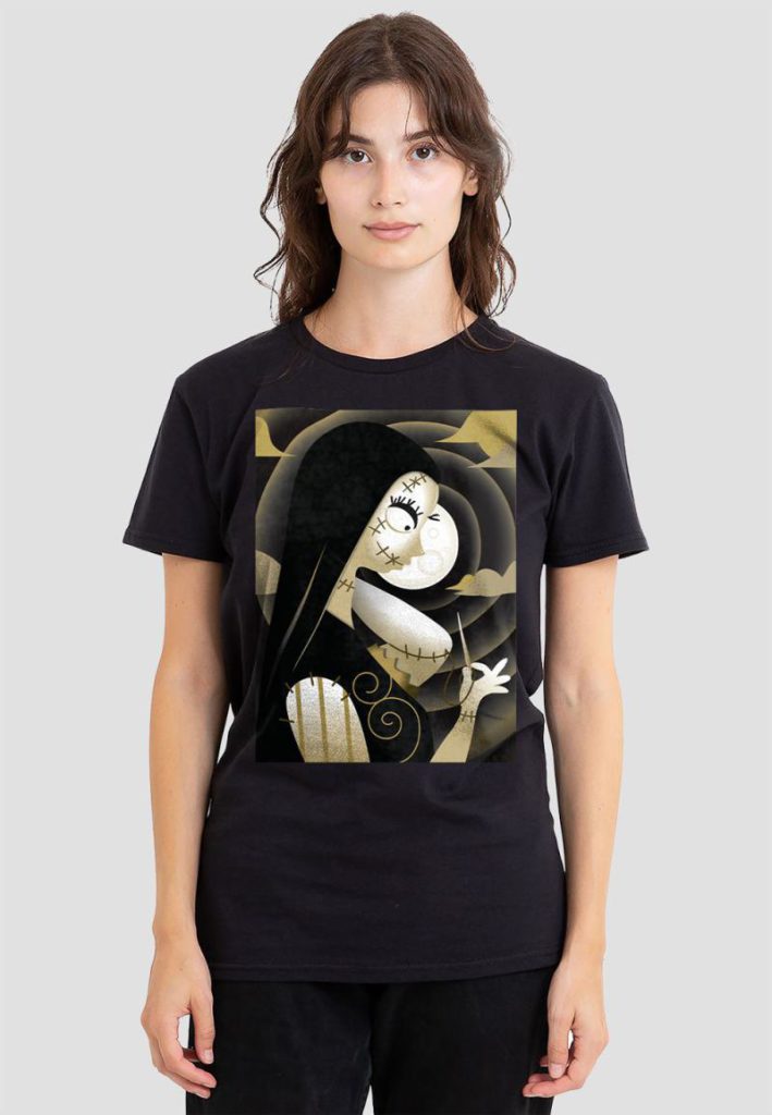 The Nightmare Before Christmas Sally Shaded T-Shirt, Black from Debenhams
