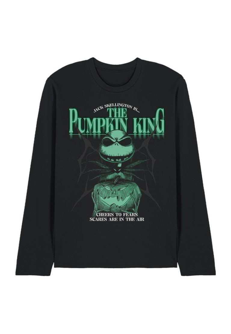 The Nightmare Before Christmas The Pumpkin King Cheers To Fears Long Sleeve T-Shirt, Black from Debenhams