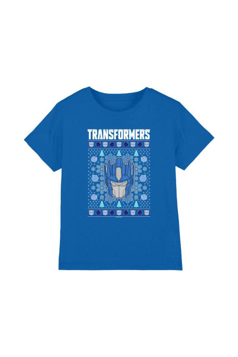 Transformers Optimus Prime Ugly Christmas Jumper T-Shirt Royal from Debenhams