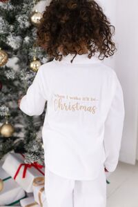 When I Wake Christmas Eve Personalised Embroidered Back And Front Reindeer Pyjamas from Not On The High Street