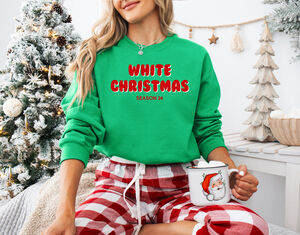 White Christmas Jumper In Irish Green from Not On The High Street