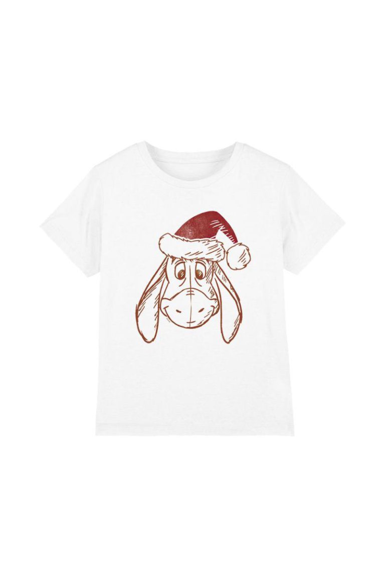 Winnie The Pooh Eeyore Christmas Hat Kids T-Shirt White from Debenhams