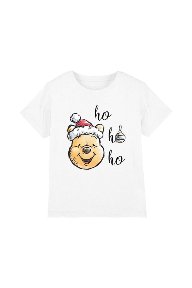 Winnie The Pooh Ho Ho Ho, Merry Christmas Kids T-Shirt White from Debenhams