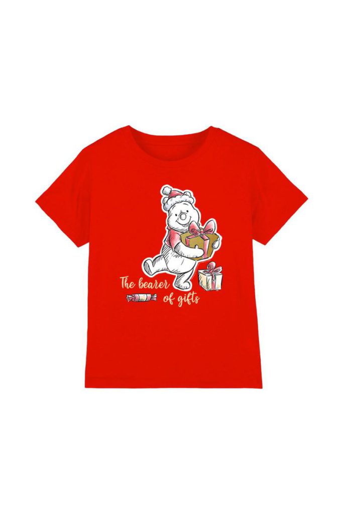 Winnie The Pooh The Bearer Of Christmas Gifts Kids T-Shirt Red from Debenhams