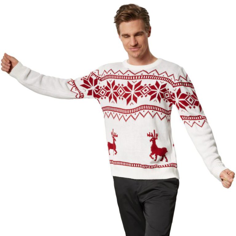 Winter Wonderland Christmas Jumper Red in White from Debenhams